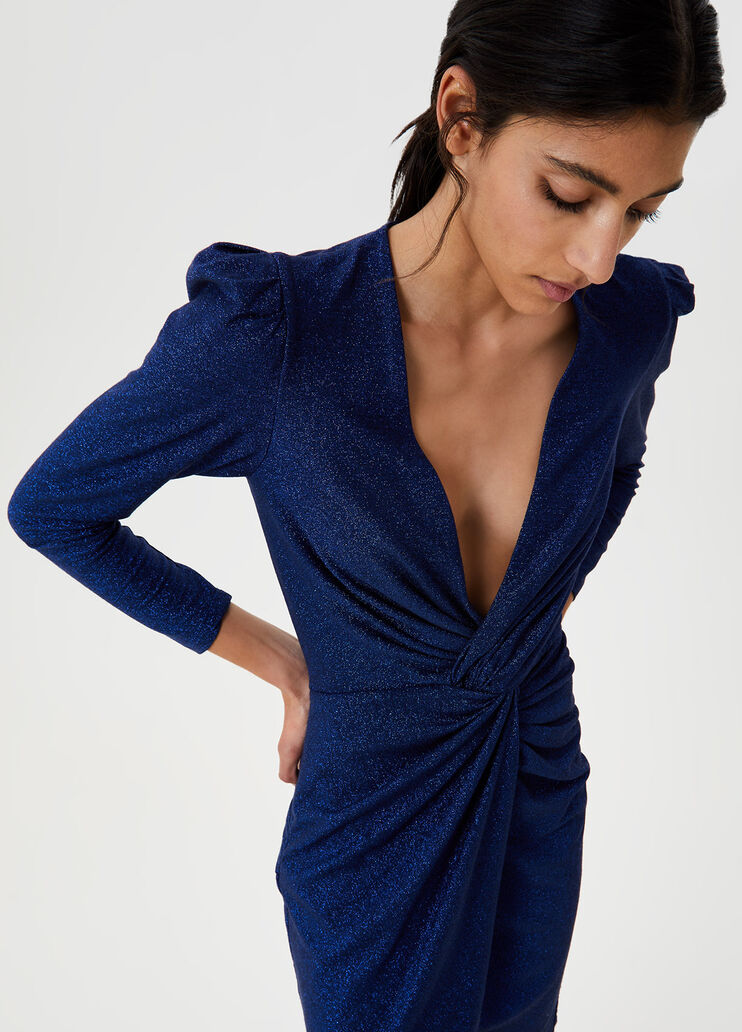 Short lurex dress® Blue Liu Jo - large image number 2 Short lurex dress® Blue Liu Jo - large image number 2