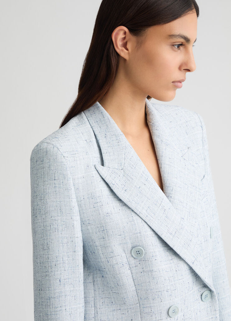 Double-breasted blazer light blue Liu Jo - large image number 3