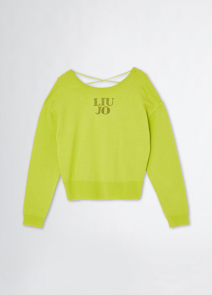 Jumper with logo  yellow Liu Jo - medium