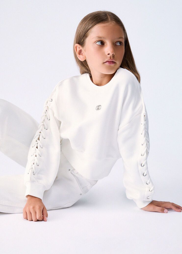 Sweatshirt with laces white Liu Jo - medium