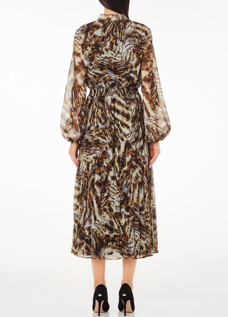 Shirt dress with animal print brown Liu Jo - large image number 1