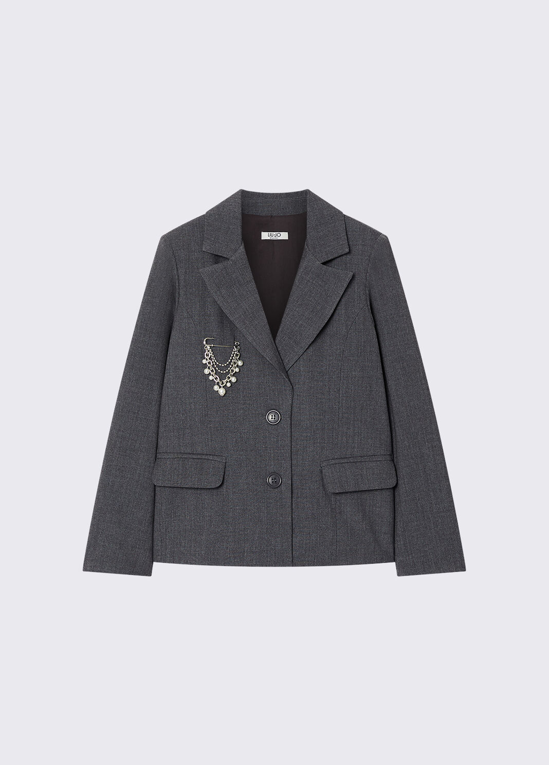 Jacket with Jewel Brooch dark green Liu Jo - large image number 2