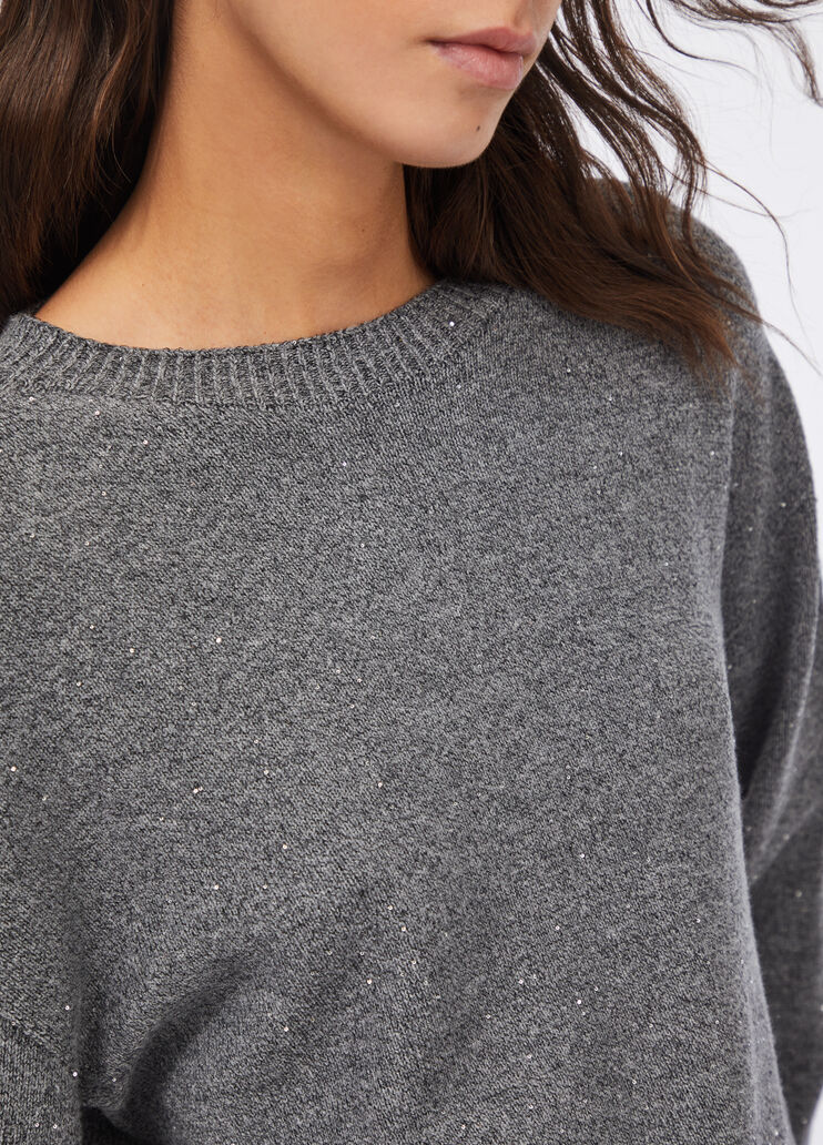 Maglia con micro paillettes grigio Liu Jo - large image number 4