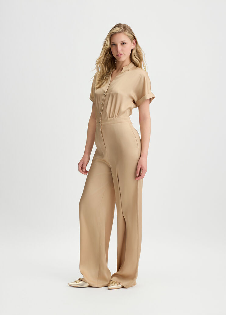 Twill jumpsuit beige Liu Jo - large image number 3 Twill jumpsuit beige Liu Jo - large image number 3