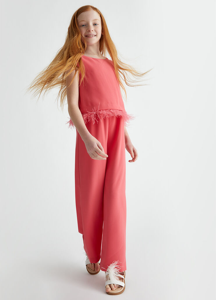 Mono elegante con plumas melocotón Liu Jo - medium