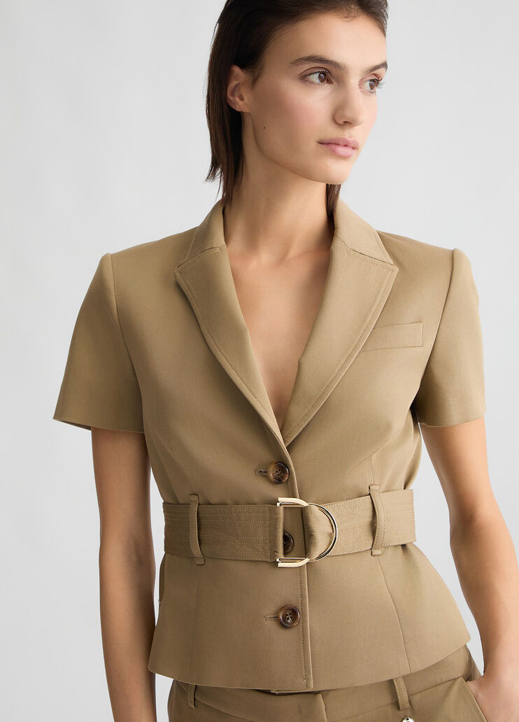 Green jacket with belt beige Liu Jo - medium Green jacket with belt beige Liu Jo - medium