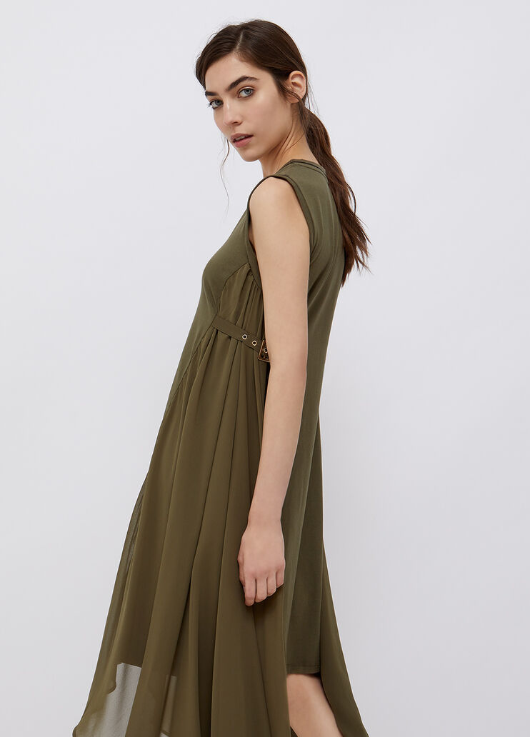 Short dress with chiffon mimetic Liu Jo - large image number 1 Short dress with chiffon mimetic Liu Jo - large image number 1