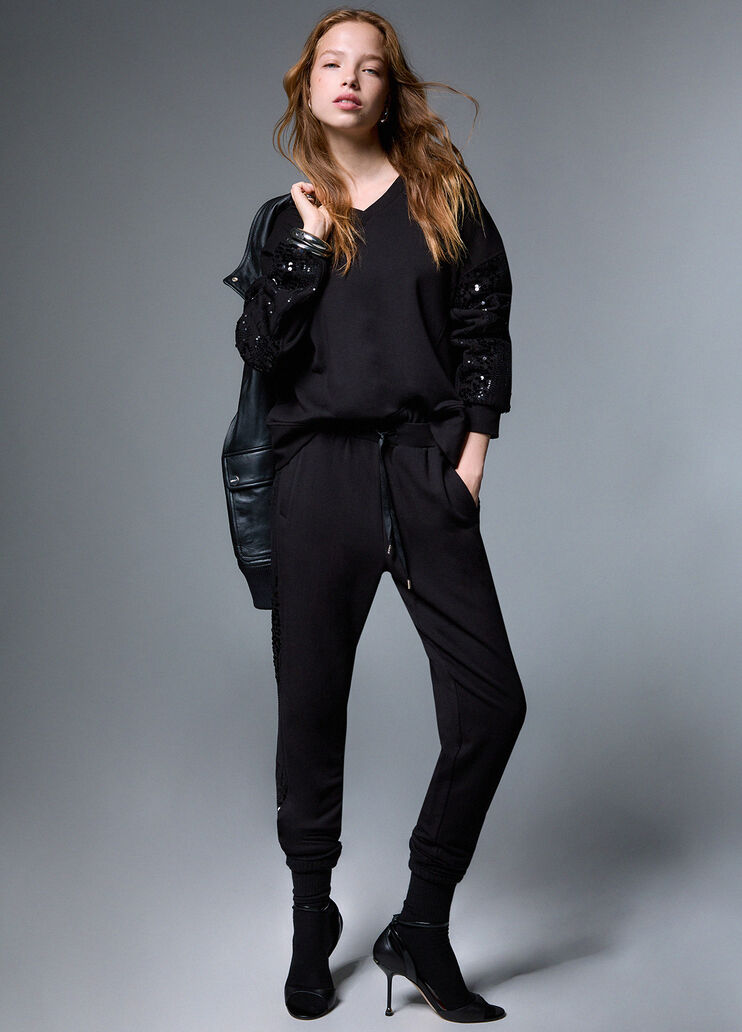 Sequin Sweatshirt black Liu Jo - medium