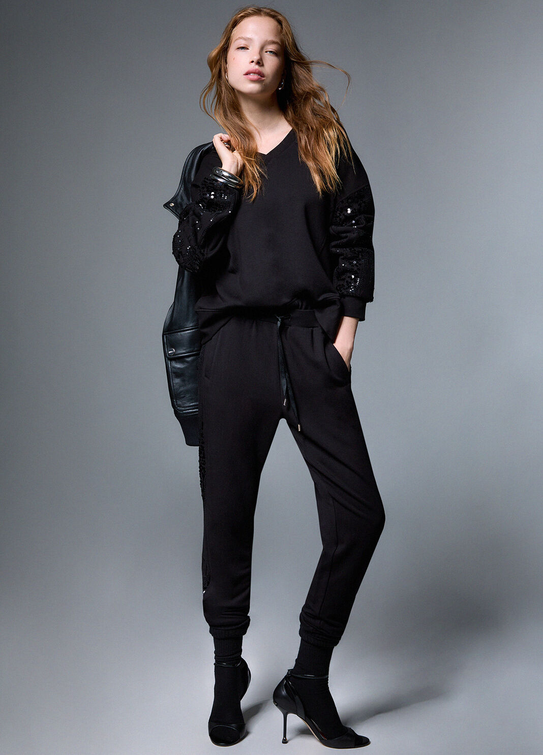 Sequin Sweatshirt black Liu Jo - large image number 2