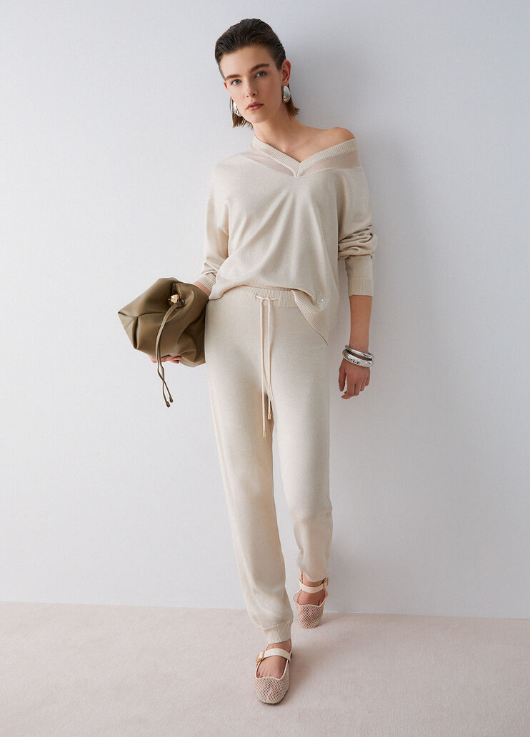 Lurex trousers champagne Liu Jo - medium