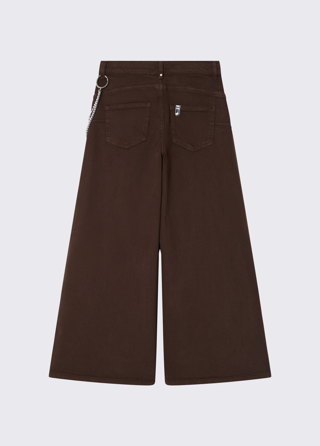 Wide-leg trousers with chain chocolate Liu Jo - large image number 3