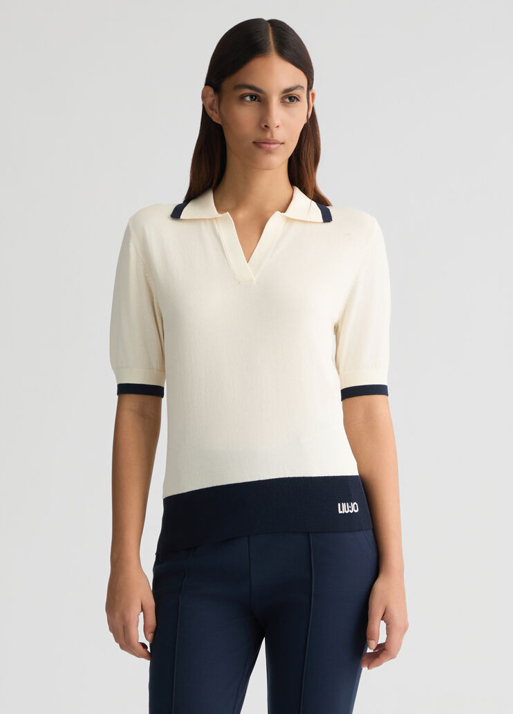 White jumper with details white Liu Jo - medium White jumper with details white Liu Jo - medium