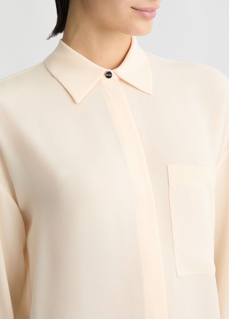 Champagne-coloured oversized shirt champagne Liu Jo - large image number 2 Champagne-coloured oversized shirt champagne Liu Jo - large image number 2
