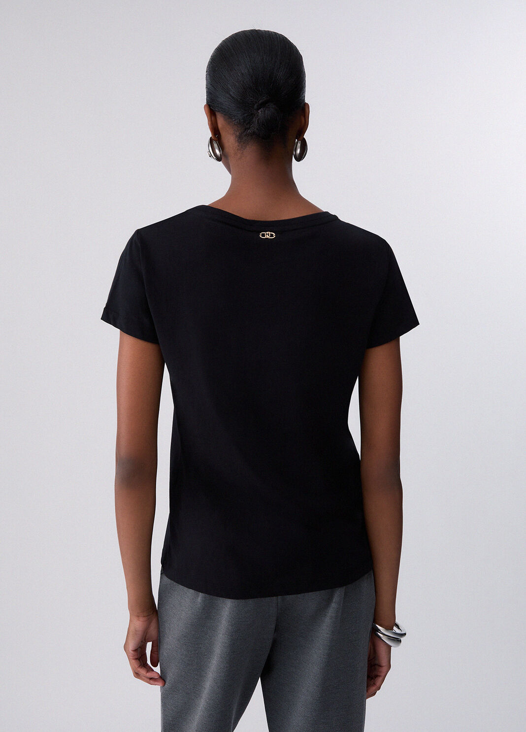 T-shirt with print black/face Liu Jo - large image number 1