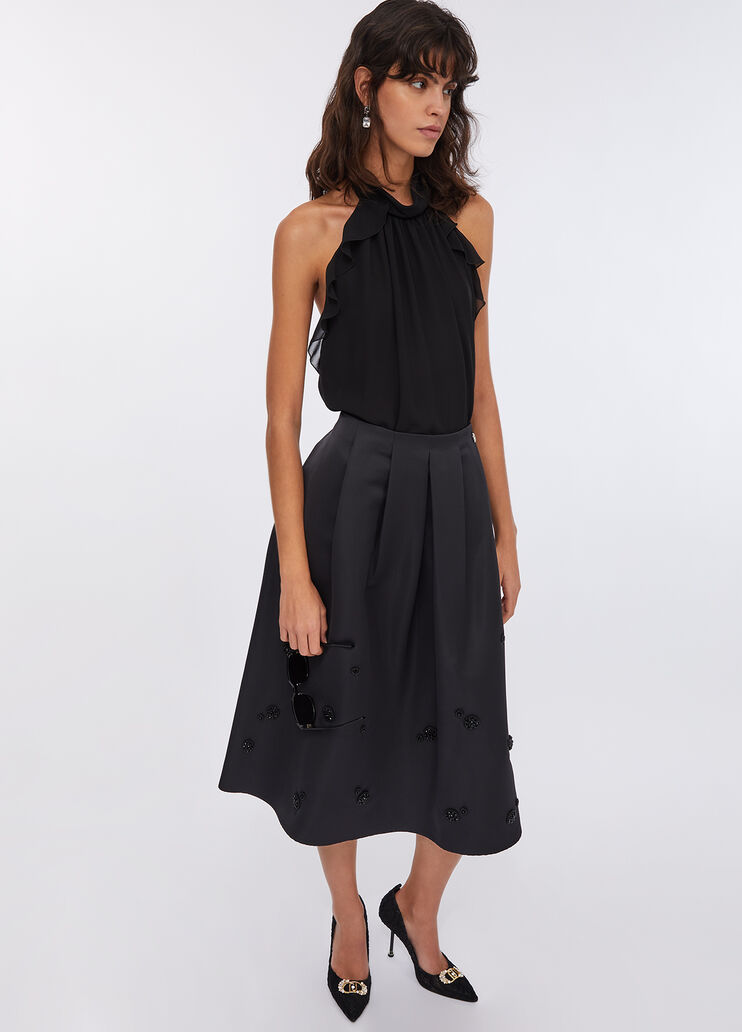 Taffeta midi skirt black Liu Jo - large image number 4