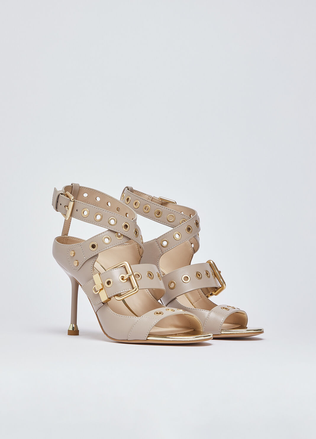 Leather sandals with heel. beige Liu Jo - large image number 2