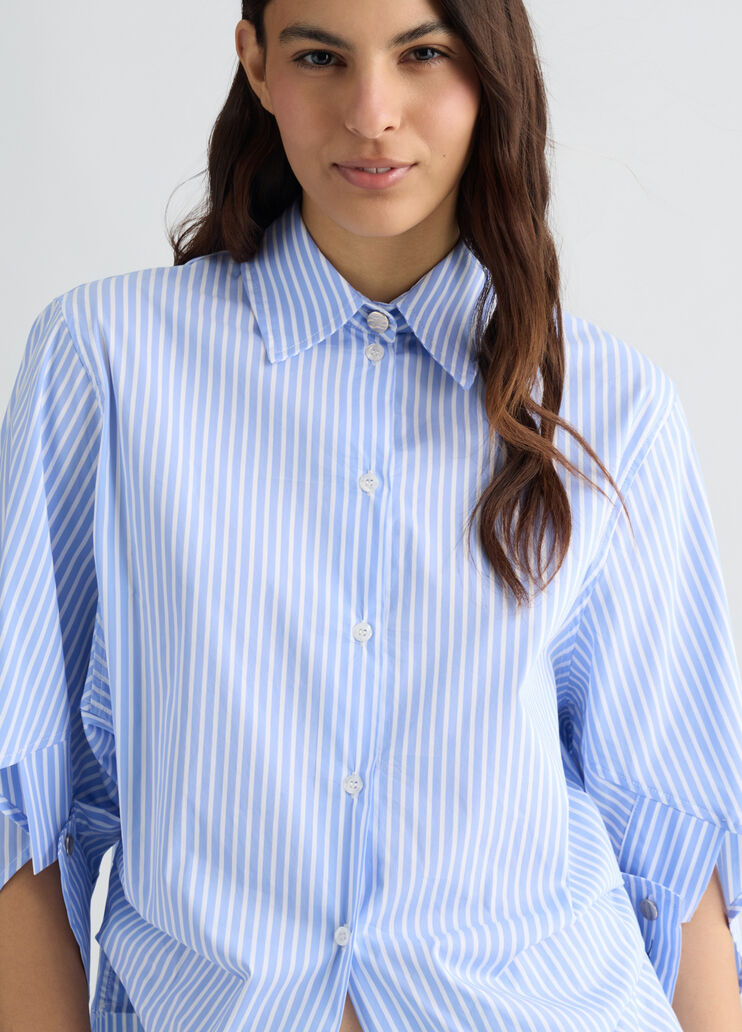 Shirt with wide sleeves light blue Liu Jo - large image number 2 Shirt with wide sleeves light blue Liu Jo - large image number 2