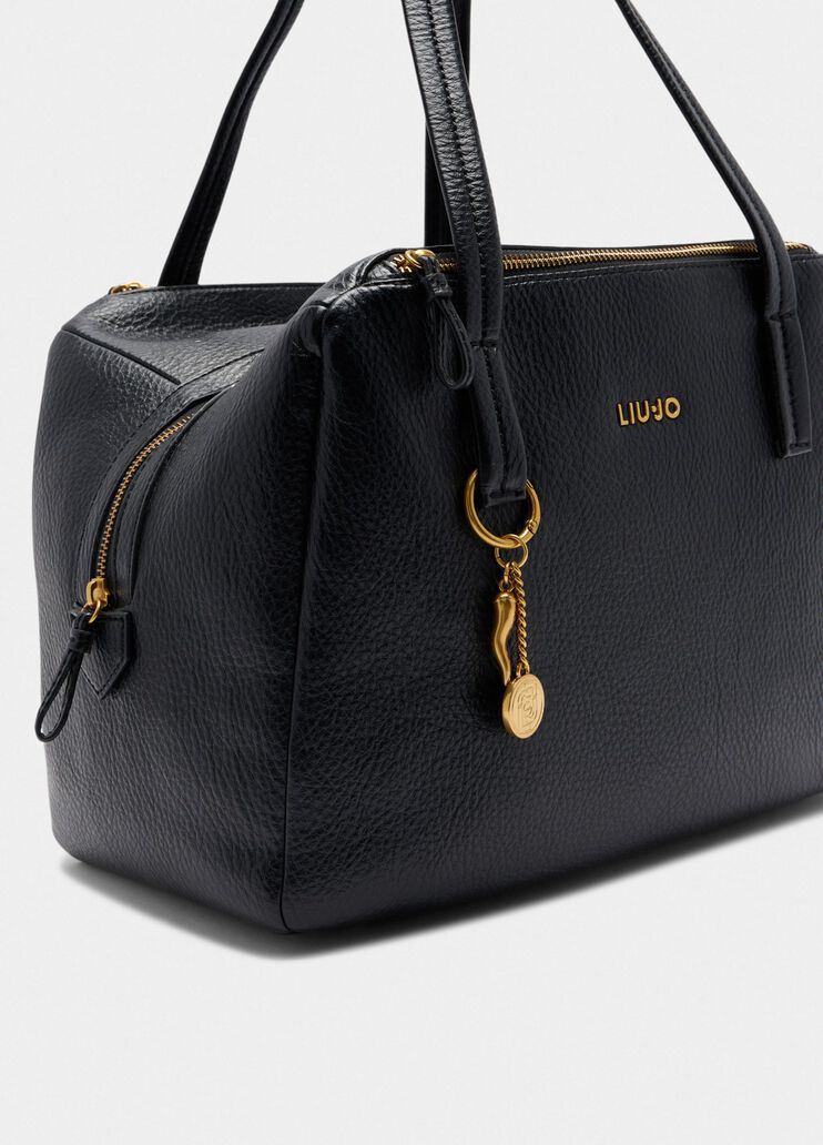 Medium satchel with charm black Liu Jo - large image number 4 Medium satchel with charm black Liu Jo - large image number 4