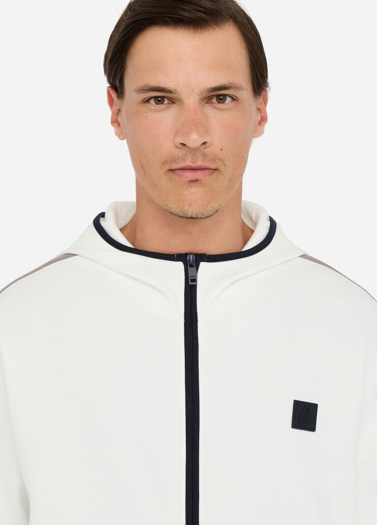 Hooded sweatshirt with zip white Liu Jo - large image number 2 Hooded sweatshirt with zip white Liu Jo - large image number 2