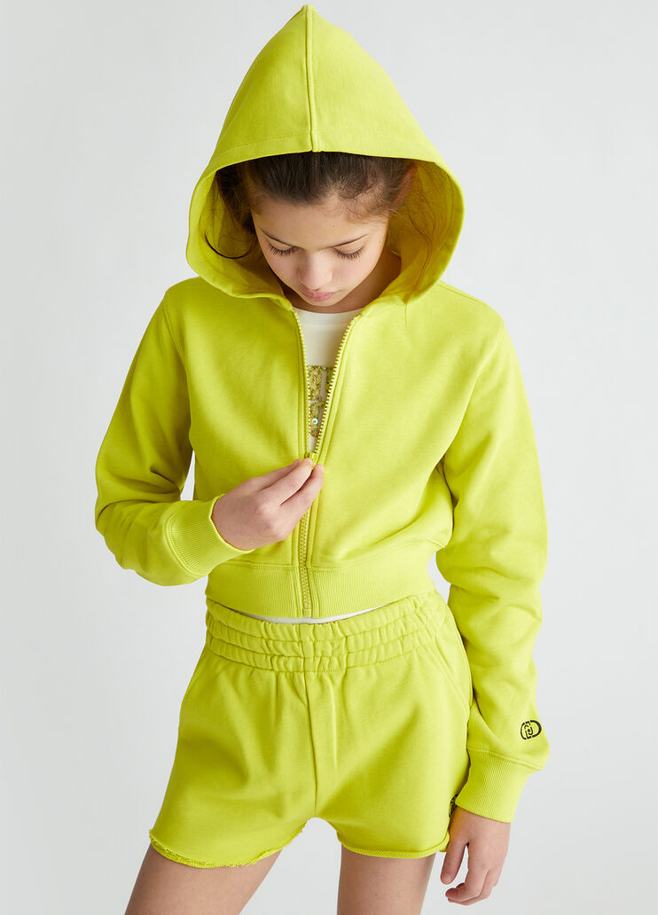 Hooded sweatshirt with zip candied lemon Liu Jo - medium Hooded sweatshirt with zip candied lemon Liu Jo - medium