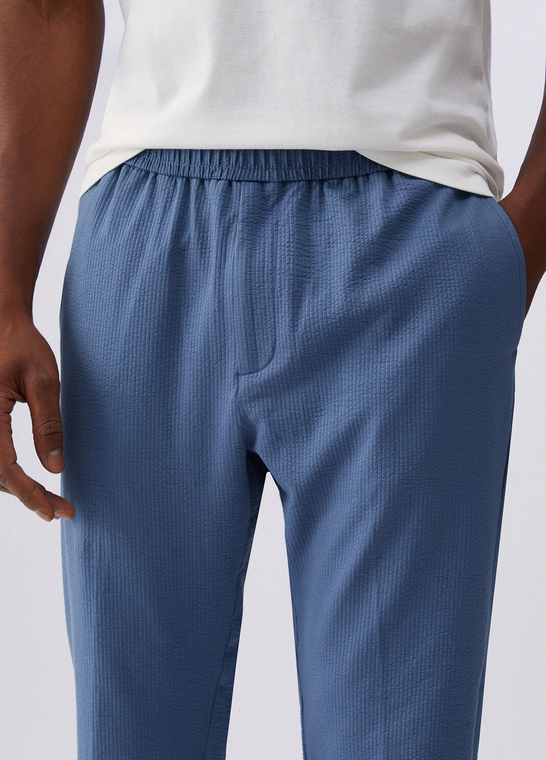 Seersucker trousers  blue Liu Jo - large image number 4