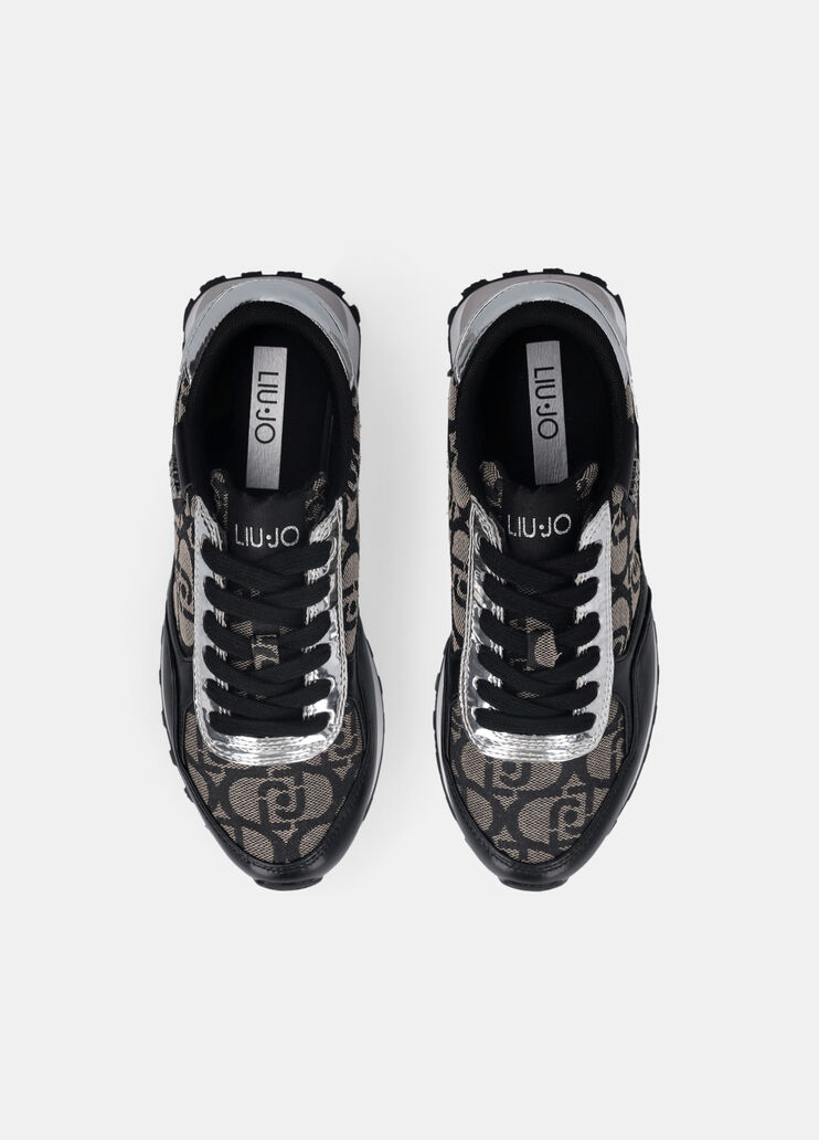 Sneakers with jacquard monogram black Liu Jo - large image number 4 Sneakers with jacquard monogram black Liu Jo - large image number 4