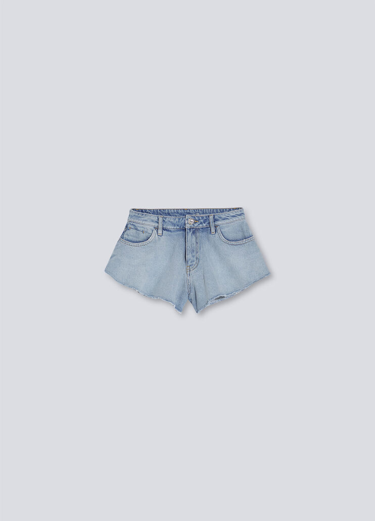 Butterfly shorts  blue denim Liu Jo - large image number 4