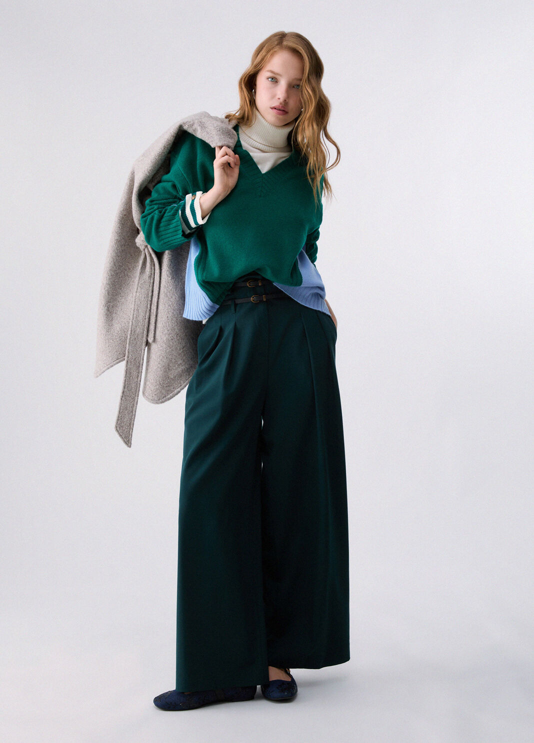 Flannel Flare Pants green Liu Jo - large image number 5
