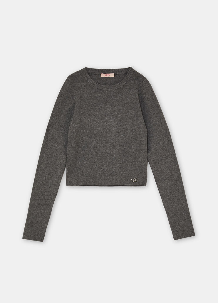 Jersey Liu Jo Better gris oscuro Liu Jo - large image number 2 Jersey Liu Jo Better gris oscuro Liu Jo - large image number 2