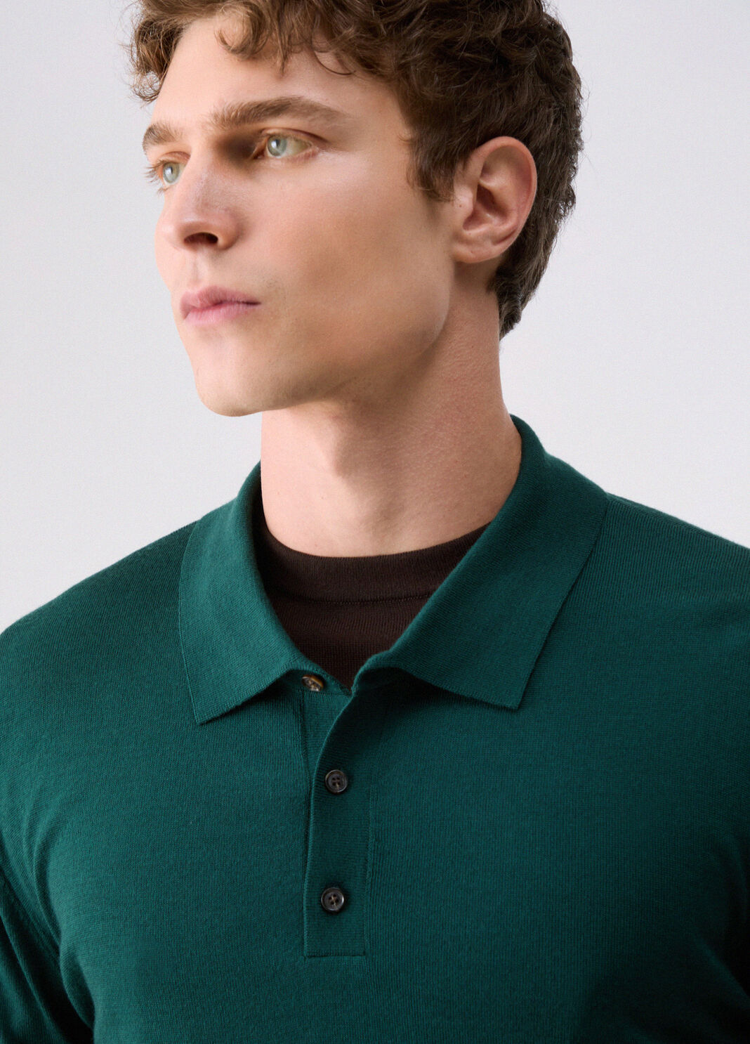 Merino Wool Polo forest green Liu Jo - large image number 4