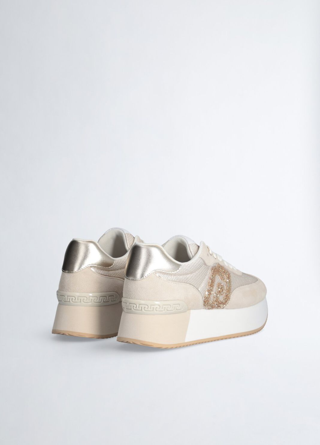 Zapatillas con logotipo purpurina beige Liu Jo - large image number 2