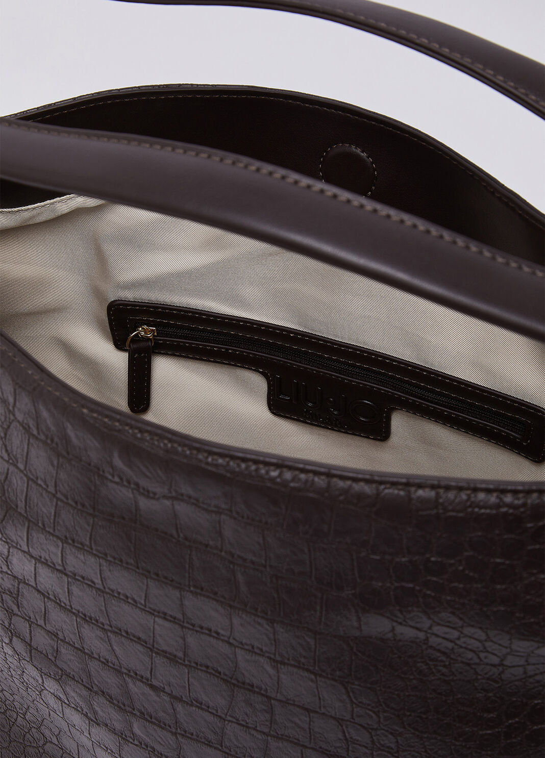 Large tote bag effect cocco dark brown Liu Jo - large image number 6