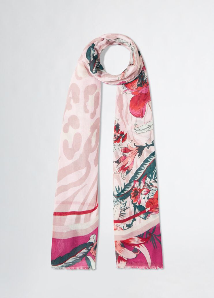Scarf with floral print sangria Liu Jo - medium