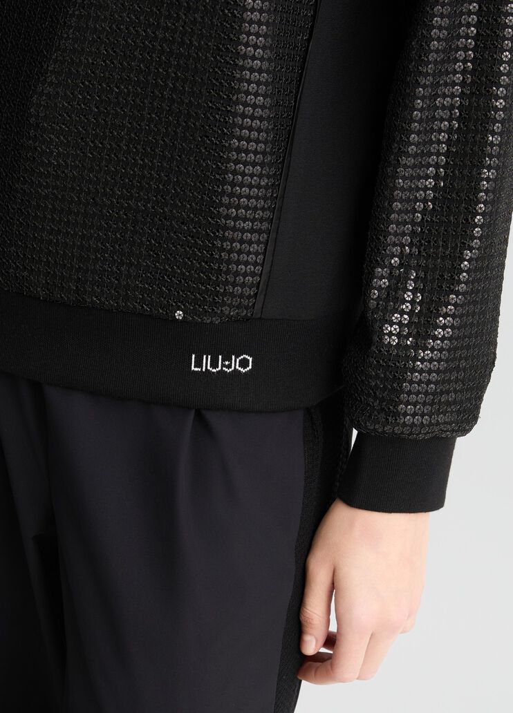 Sweatshirt with sequins black Liu Jo - large image number 4 Sweatshirt with sequins black Liu Jo - large image number 4