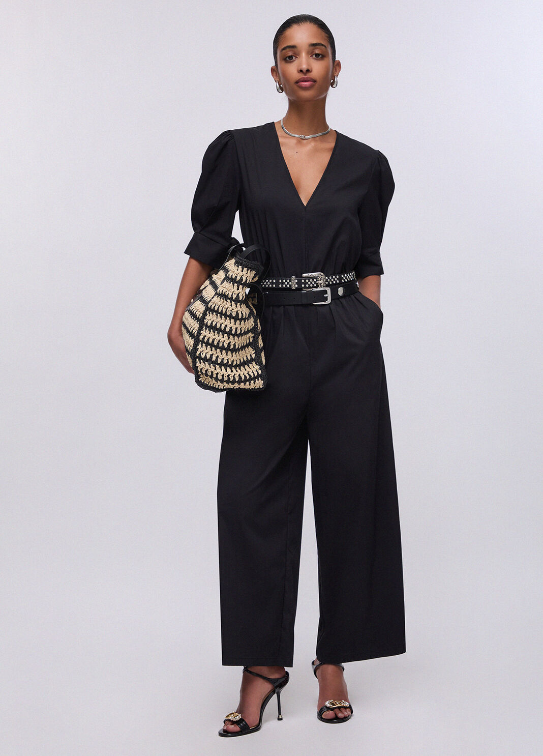 Jumpsuit aus Popeline Schwarz Liu Jo - large image number 5