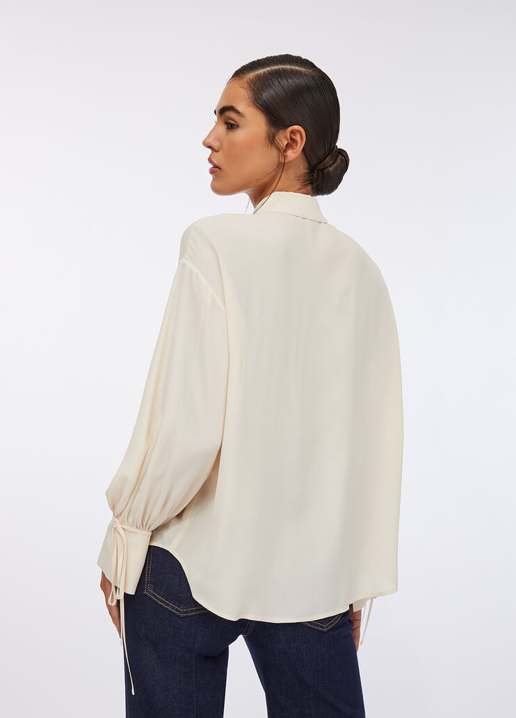 Crêpe de chine shirt ivory Liu Jo - large image number 1