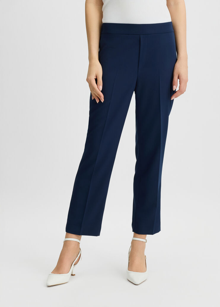 Cropped trousers with pleat navy blue Liu Jo - large image number 0 Cropped trousers with pleat navy blue Liu Jo - large image number 0