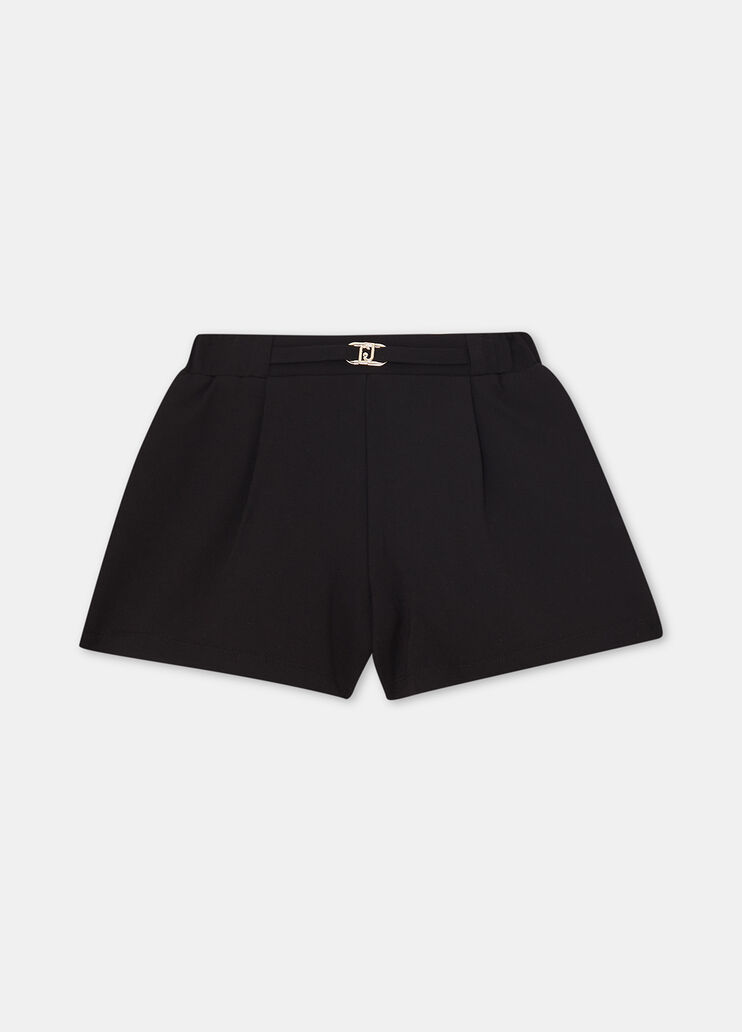 Jersey shorts with buckle black Liu Jo - medium Jersey shorts with buckle black Liu Jo - medium