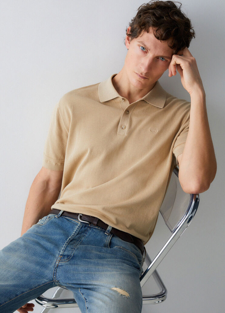 Knit polo-shirt beige Liu Jo - medium