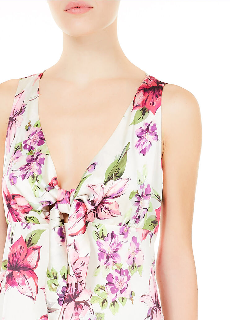 Top with knot White with flowers Liu Jo - large image number 2