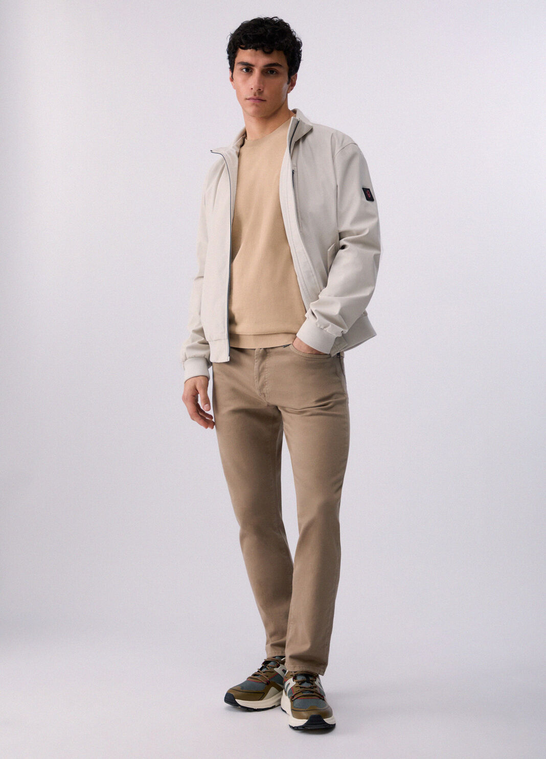 Cotton crepe pullover beige Liu Jo - large image number 5