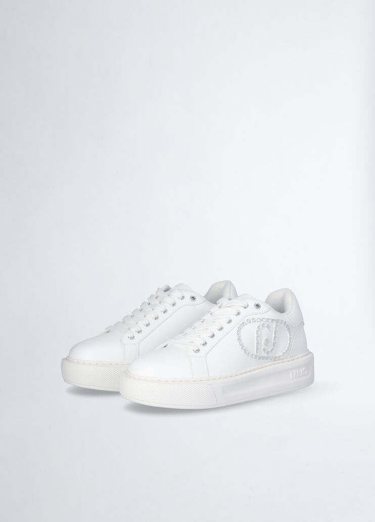 Sneakers with jewel logo white Liu Jo - large image number 2 Sneakers with jewel logo white Liu Jo - large image number 2