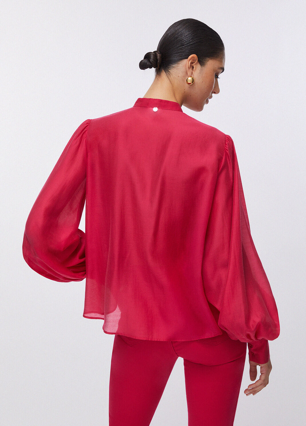 Blouse with jewel embroidery red Liu Jo - large image number 1