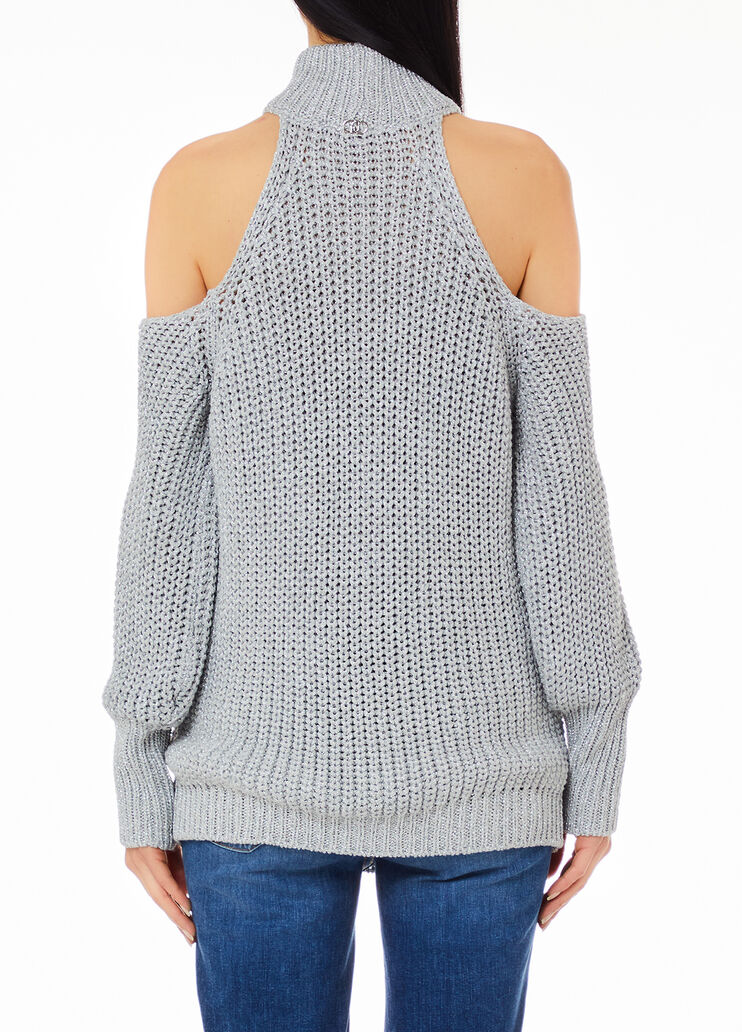 Lurex® knit polo-neck silver Liu Jo - medium Lurex® knit polo-neck silver Liu Jo - medium