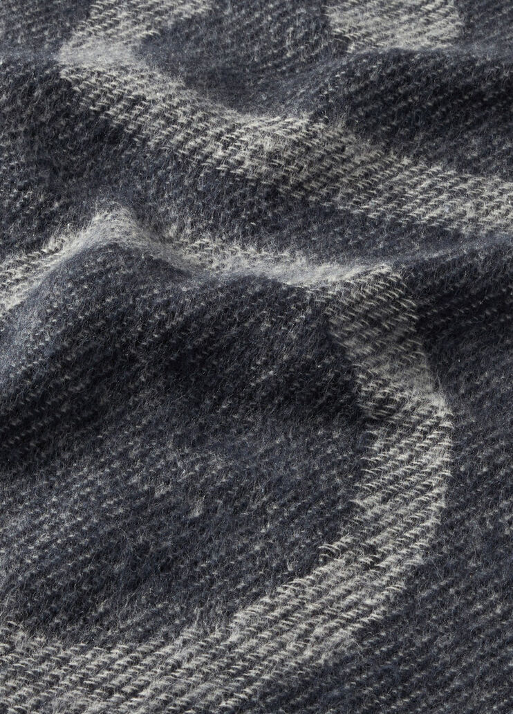 Cotton stole with logo dark blue Liu Jo - large image number 5 Cotton stole with logo dark blue Liu Jo - large image number 5