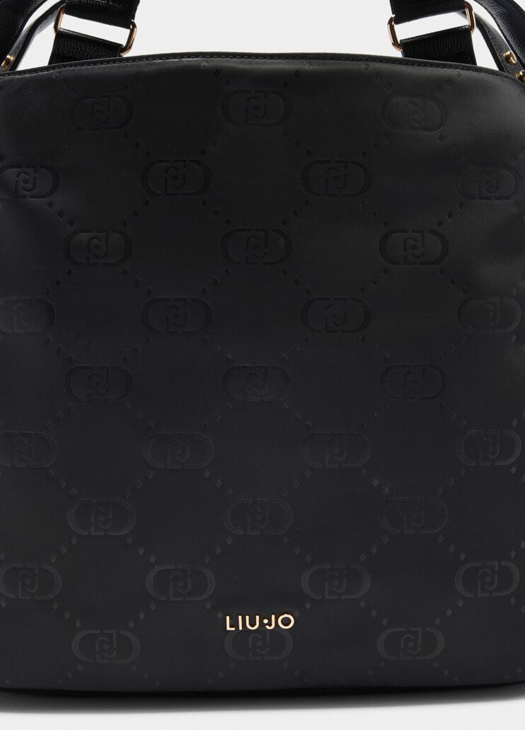 Large nylon hobo bag black Liu Jo - large image number 4