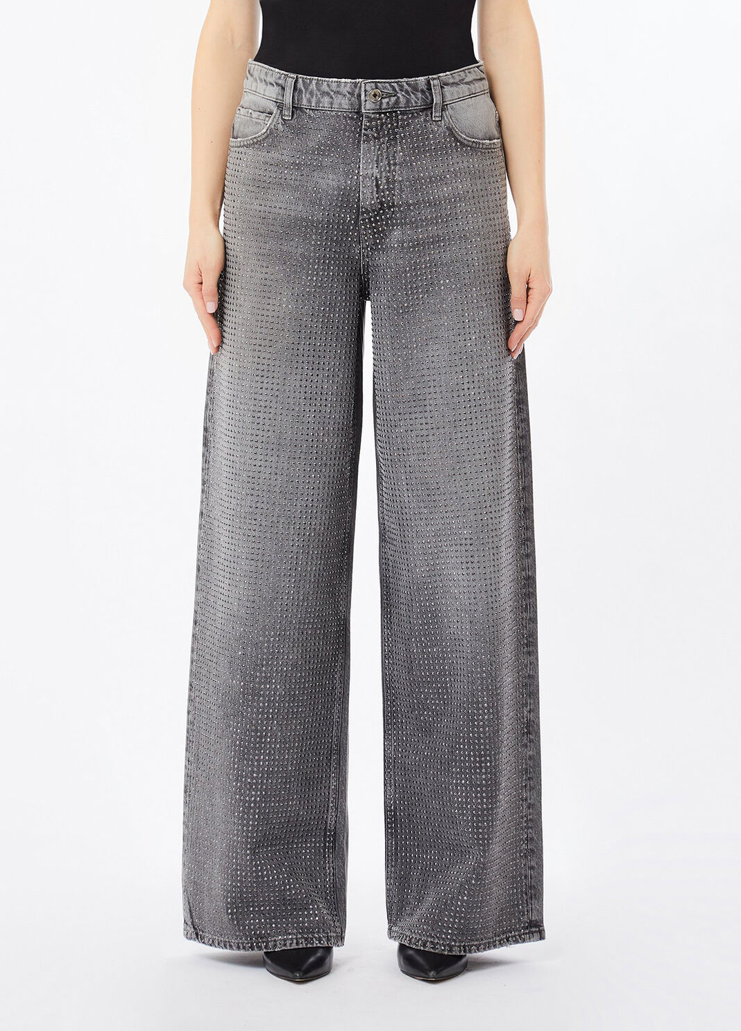 Baggy-Jeans mit Nieten Denim-Grau Liu Jo - large image number 0