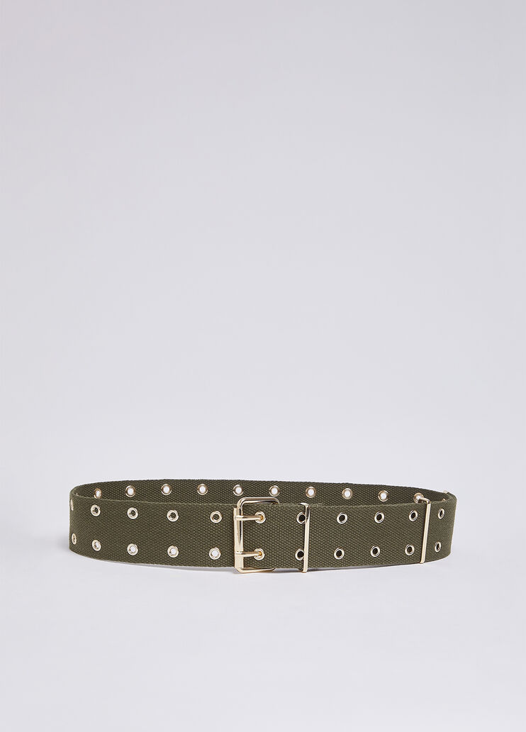 Ceinture &agrave; &oelig;illets vert olive Liu Jo - medium