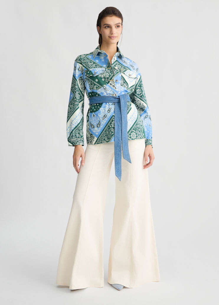 Printed cotton shacket light denim Liu Jo - medium Printed cotton shacket light denim Liu Jo - medium