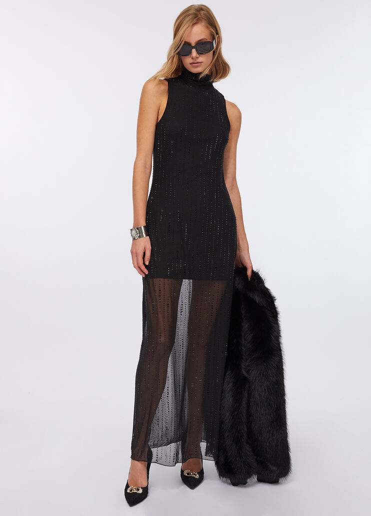 Tulle dress with gemstones black Liu Jo - medium Tulle dress with gemstones black Liu Jo - medium